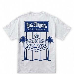 Los Angeles World Champions 2024-2025 Graphic Tee - White & Blue